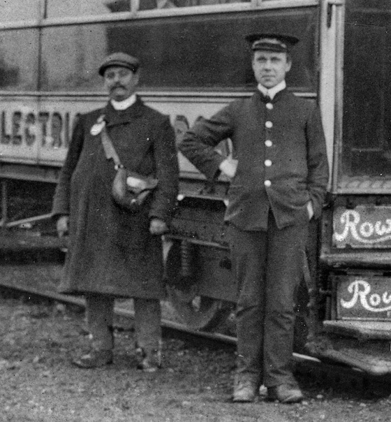 Bl;ackpool and Fleetwood Tramroad Tram driver and conductor